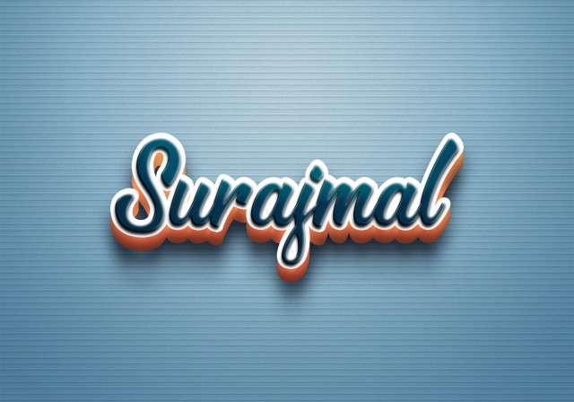 Free photo of Cursive Name DP: Surajmal