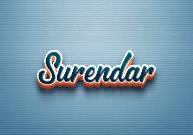 Free photo of Cursive Name DP: Surendar