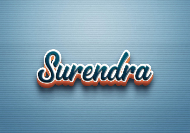 Free photo of Cursive Name DP: Surendra