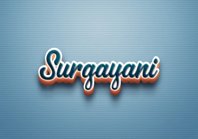 Free photo of Cursive Name DP: Surgayani