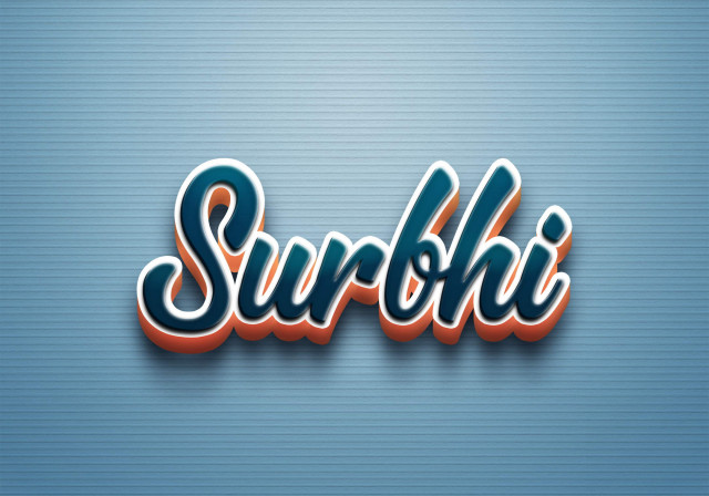 Free photo of Cursive Name DP: Surbhi