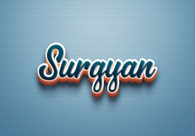 Free photo of Cursive Name DP: Surgyan