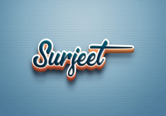 Free photo of Cursive Name DP: Surjeet