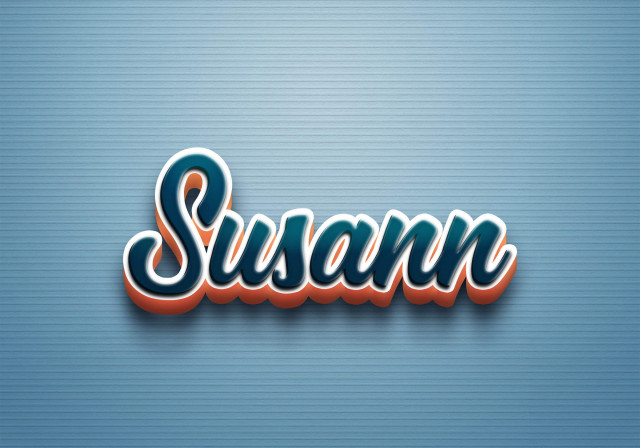 Free photo of Cursive Name DP: Susann