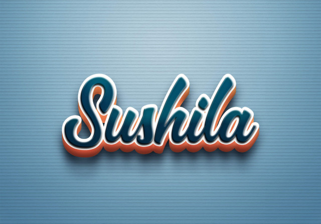 Free photo of Cursive Name DP: Sushila