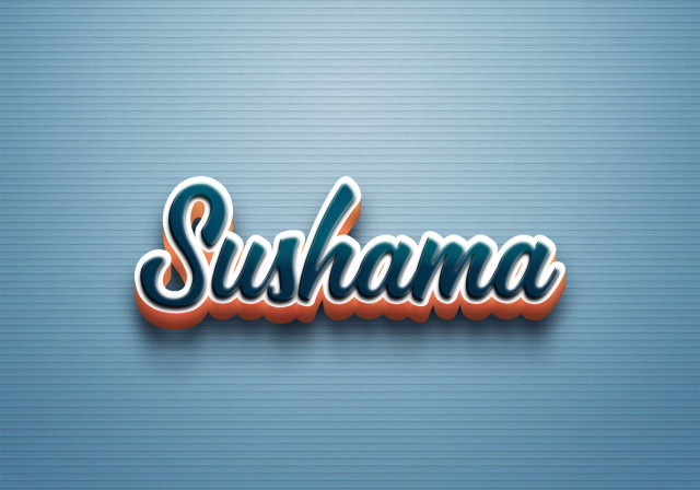 Free photo of Cursive Name DP: Sushama