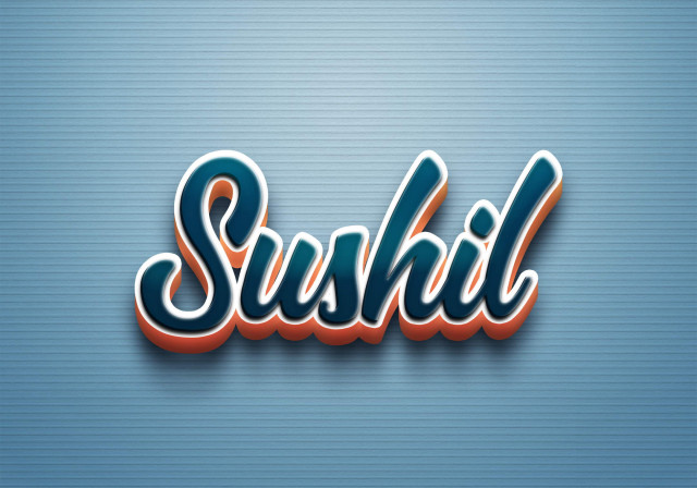 Free photo of Cursive Name DP: Sushil