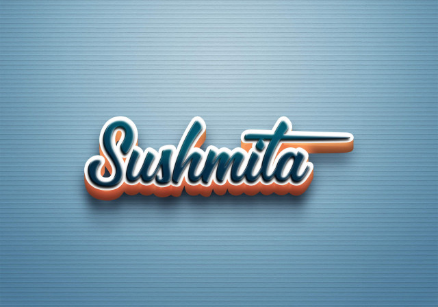 Free photo of Cursive Name DP: Sushmita