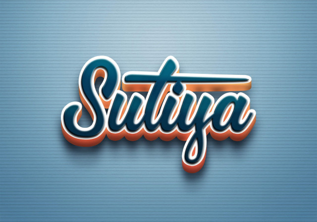 Free photo of Cursive Name DP: Sutiya