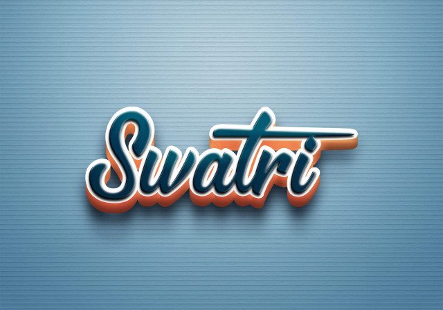 Free photo of Cursive Name DP: Swatri