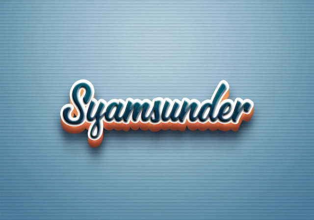 Free photo of Cursive Name DP: Syamsunder