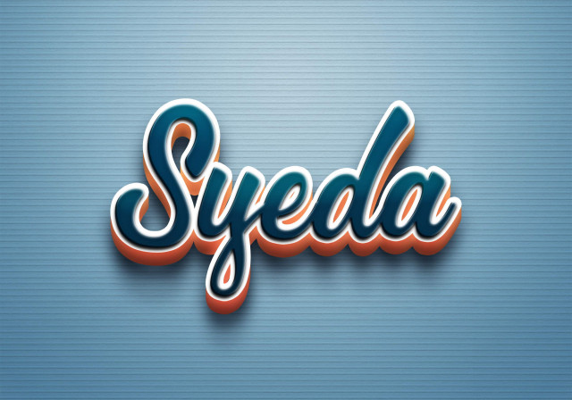 Free photo of Cursive Name DP: Syeda