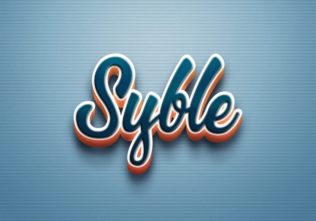 Free photo of Cursive Name DP: Syble