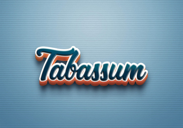 Free photo of Cursive Name DP: Tabassum