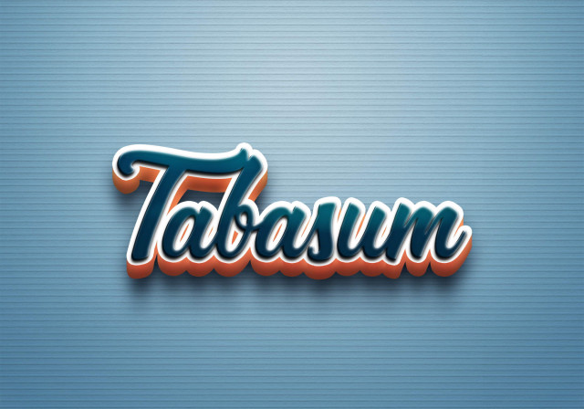 Free photo of Cursive Name DP: Tabasum