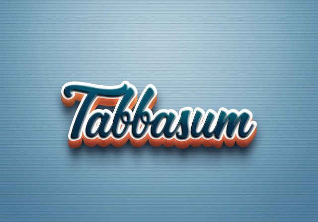 Free photo of Cursive Name DP: Tabbasum