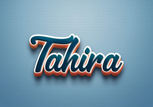 Free photo of Cursive Name DP: Tahira