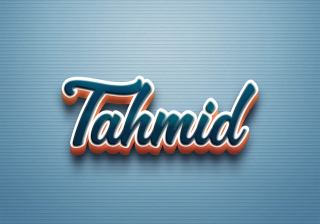 Free photo of Cursive Name DP: Tahmid