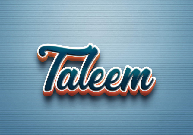Free photo of Cursive Name DP: Taleem