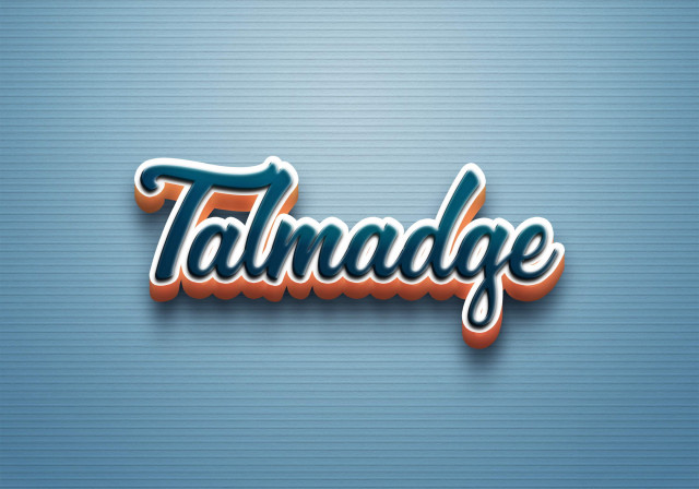 Free photo of Cursive Name DP: Talmadge