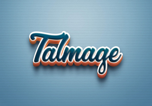 Free photo of Cursive Name DP: Talmage