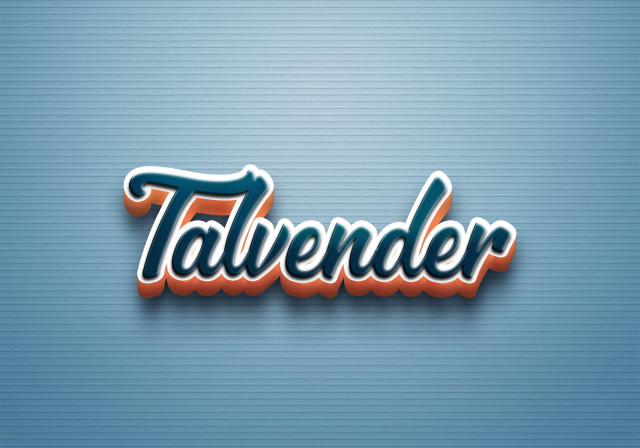 Free photo of Cursive Name DP: Talvender