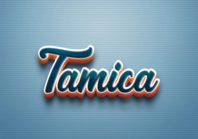 Free photo of Cursive Name DP: Tamica