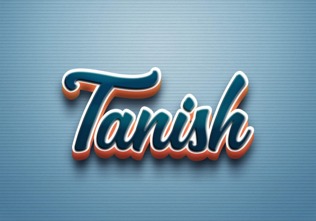 Free photo of Cursive Name DP: Tanish