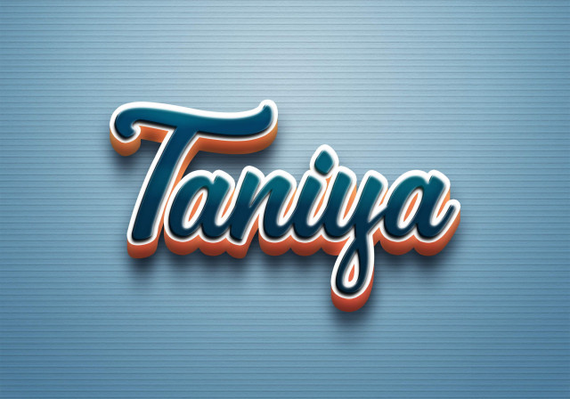 Free photo of Cursive Name DP: Taniya