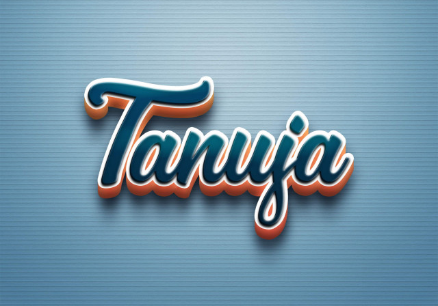 Free photo of Cursive Name DP: Tanuja