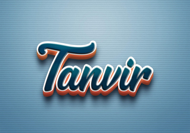 Free photo of Cursive Name DP: Tanvir