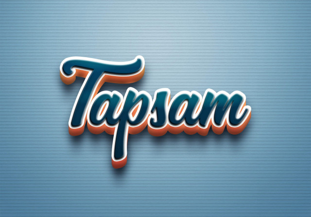 Free photo of Cursive Name DP: Tapsam