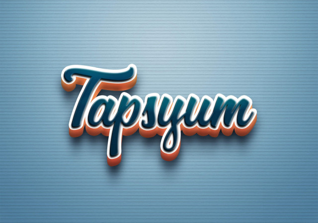 Free photo of Cursive Name DP: Tapsyum