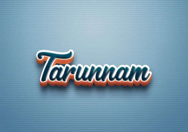 Free photo of Cursive Name DP: Tarunnam