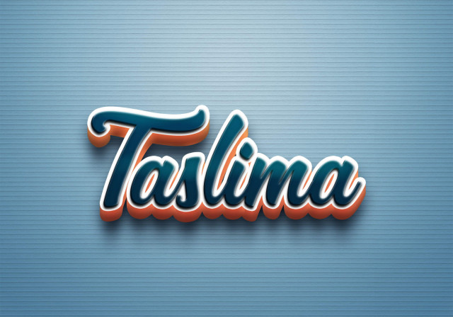 Free photo of Cursive Name DP: Taslima
