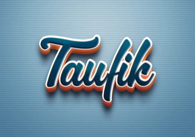 Free photo of Cursive Name DP: Taufik