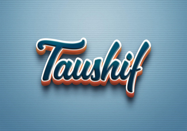 Free photo of Cursive Name DP: Taushif