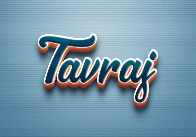 Free photo of Cursive Name DP: Tavraj