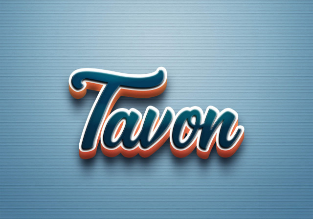 Free photo of Cursive Name DP: Tavon