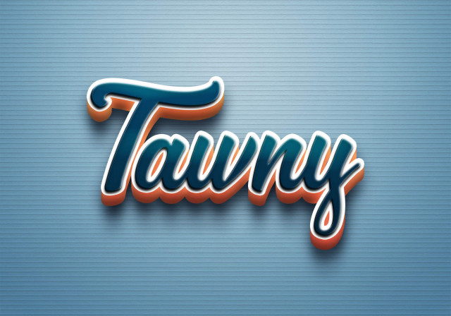 Free photo of Cursive Name DP: Tawny