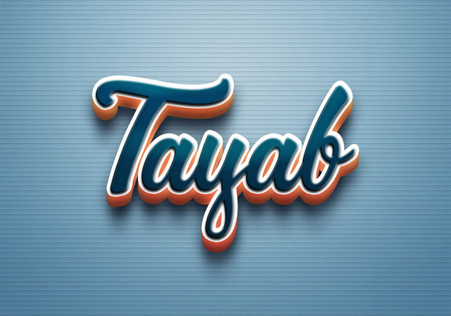 Free photo of Cursive Name DP: Tayab