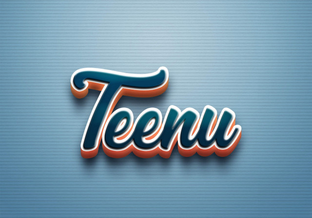Free photo of Cursive Name DP: Teenu
