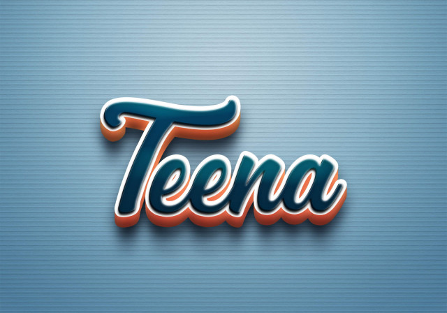 Free photo of Cursive Name DP: Teena