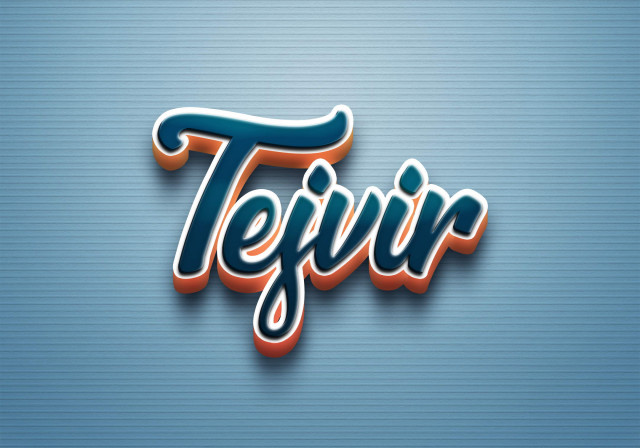 Free photo of Cursive Name DP: Tejvir