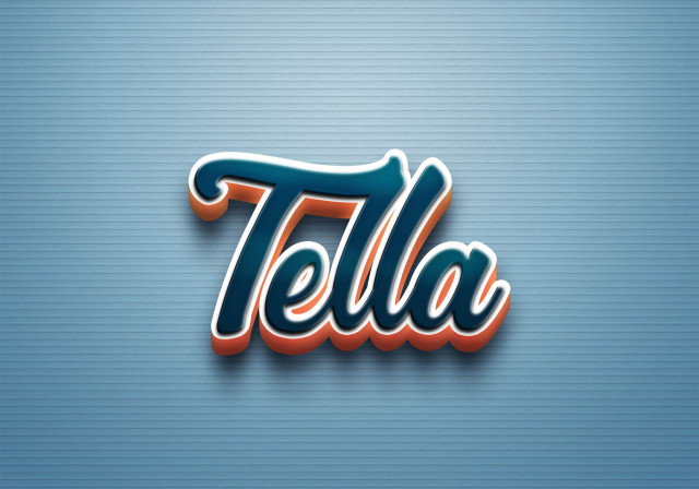 Free photo of Cursive Name DP: Tella