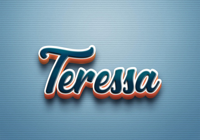 Free photo of Cursive Name DP: Teressa