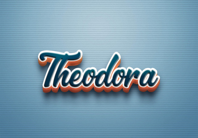 Free photo of Cursive Name DP: Theodora