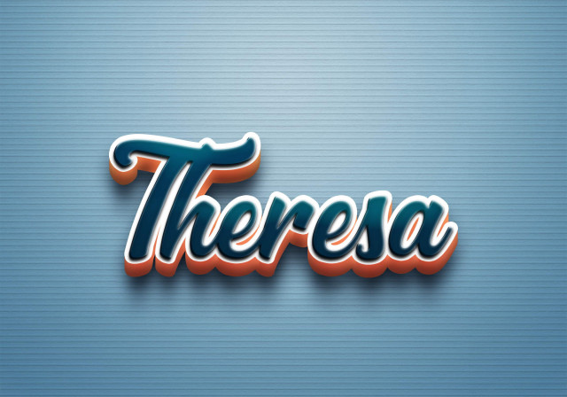 Free photo of Cursive Name DP: Theresa