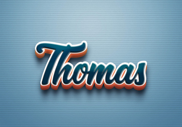 Free photo of Cursive Name DP: Thomas