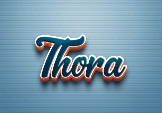 Free photo of Cursive Name DP: Thora
